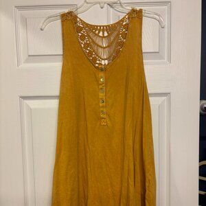 Mustard✨ Anthropologie Eri + Ali Boho Tank – Size L ✨
